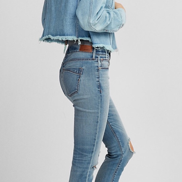 Express Midrise Distressed Skinny Jean Legging - Picture 3 of 6